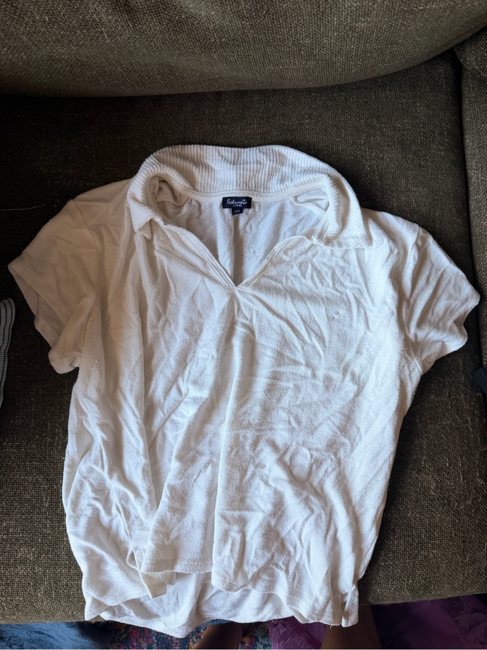 White Women’s Short-Sleeve Polo Shirt